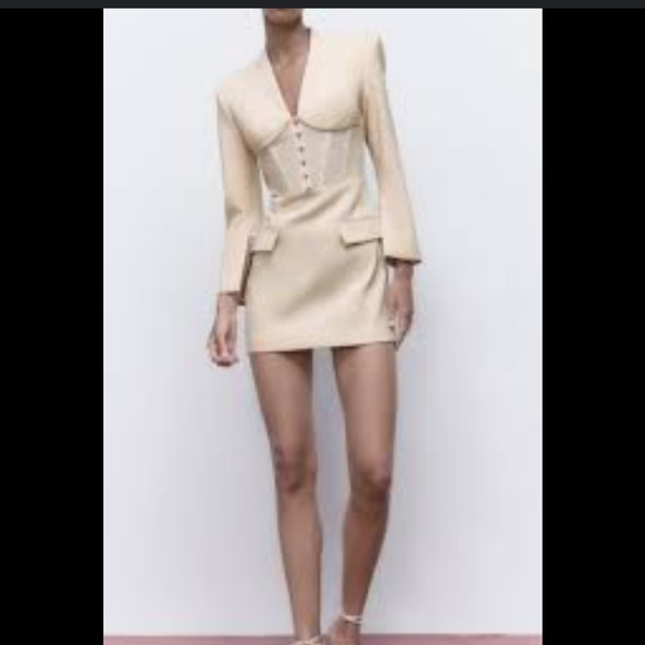 zara corset blazer dress NWT ZARA Corset Blazer Dress
